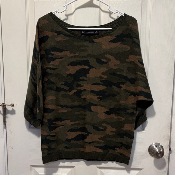 New York & Company Sweaters - New York & Company Green Camouflage Sweater